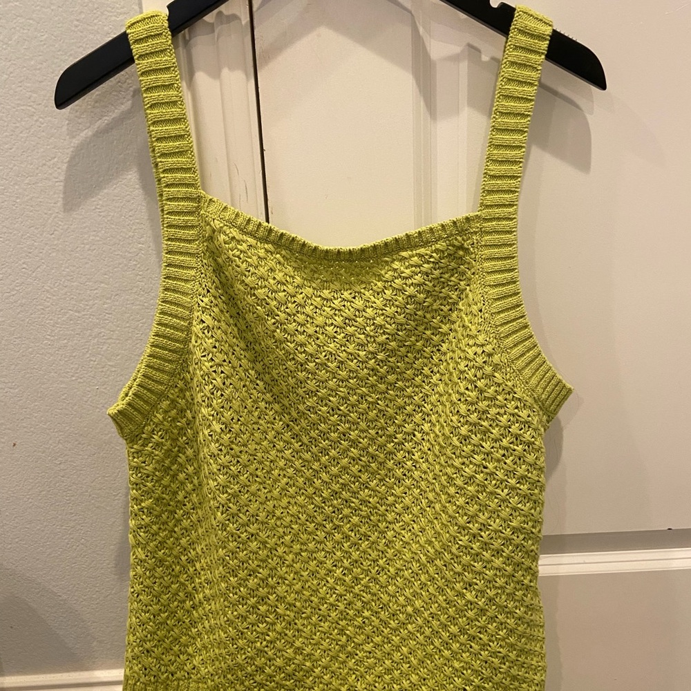 J Crew Green Knit Tank